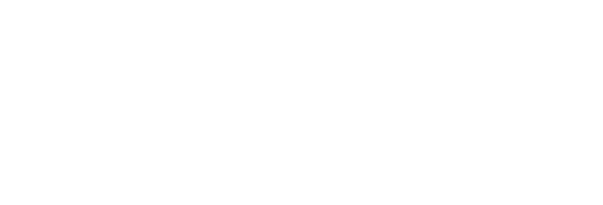 Legacy Executive Club White Letters Clear Background